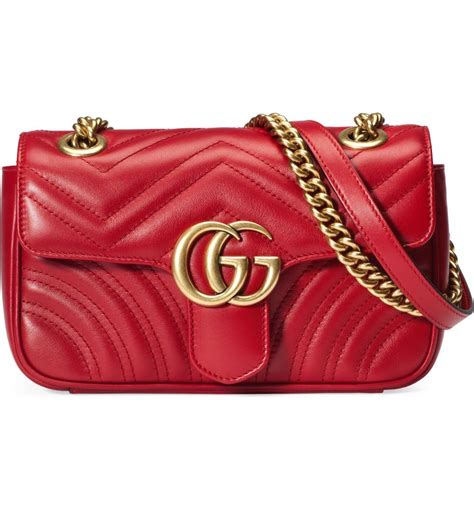 gucci ladies gg marmont chain coin purse in red|gucci marmont small price.